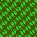 Light green patterns on a dark green background..Seamless pattern Royalty Free Stock Photo